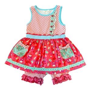 Matilda Jane Girls Valentine’s Day Outfit Dress & Ruffle Leggings Set – Size 6